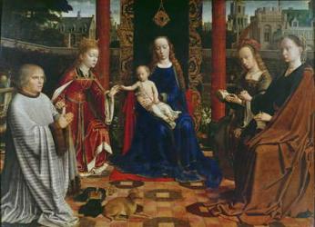 The Virgin and Child with Saints and Donor, 1523 (oil on oak) | Obraz na stenu