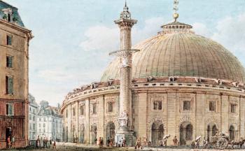 View of the Grain Market and the Astronomical Column, Paris, 18th-19th century (w/c on paper) | Obraz na stenu