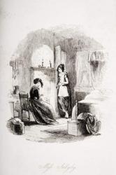 Mrs. Jellyby, illustration from 'Bleak House' by Charles Dickens (1812-70) published 1853 (litho) | Obraz na stenu