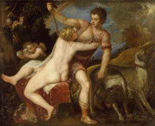 Venus and Adonis, c.1560 (oil on canvas) | Obraz na stenu