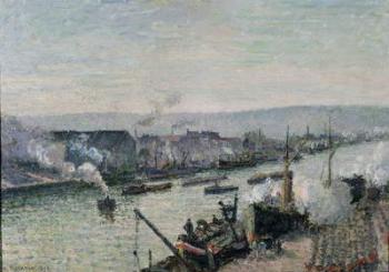 Saint-Sever Port, Rouen, 1896 (oil on canvas) | Obraz na stenu