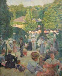 Le Parc de Monsouris, View Towards the Bandstand (oil on canvas) | Obraz na stenu