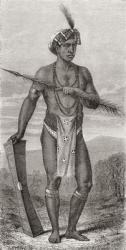 A native of Manado, Celebes, from 'El Mundo en la Mano', published 1878 (litho) | Obraz na stenu