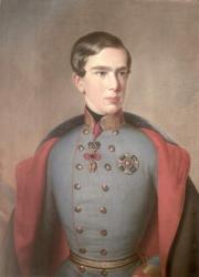 Portrait of Emperor Franz Joseph of Austria (1830-1916) aged 20, 1850 (oil on canvas) | Obraz na stenu