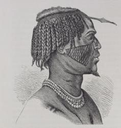 A Zandeh, from 'The History of Mankind', Vol.III, by Prof. Friedrich Ratzel, 1898 (engraving) | Obraz na stenu