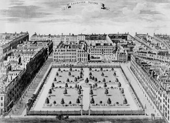 Leicester Square, c.1725 (engraving) | Obraz na stenu