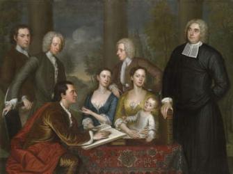 The Bermuda Group, Dean Berkeley and his Entourage, 1728, reworked 1739 (oil on canvas) | Obraz na stenu