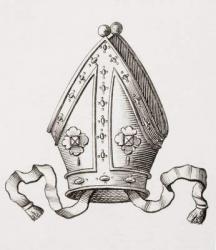 A Bishop's Mitre (engraving) | Obraz na stenu