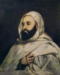 Portrait of Abd el-Kader (1808-83) (oil on canvas) | Obraz na stenu