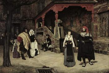 The Meeting of Faust and Marguerite, 1860 (oil on canvas) | Obraz na stenu