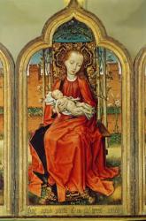 Triptych of Jean de Witte, central panel: Virgin and Child, 1473 (oil on oak panel) | Obraz na stenu