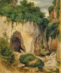 Rocks at Sorrento, 1823 (oil on paper on canvas) | Obraz na stenu