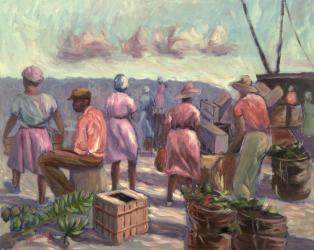 The Marketplace, 1988 (oil on canvas) | Obraz na stenu