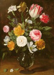Still Life of Flowers in a Glass Vase (panel) | Obraz na stenu