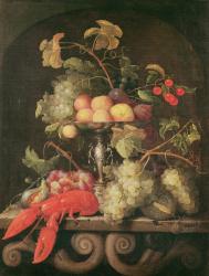 Still Life with a Lobster (oil on canvas) | Obraz na stenu