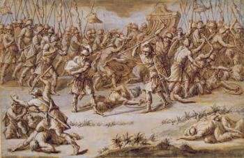 Illustration to 'The Iliad', 1760s (pen & ink, wash and gouache on laid paper) | Obraz na stenu