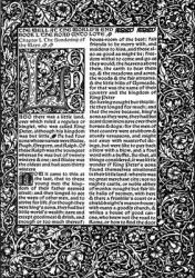 Front Page of Chapter I, taken from The Well at World's End by William Morris, 1896 (engraving) | Obraz na stenu