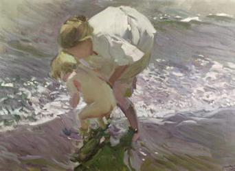 Bathing on the Beach, 1908 (oil on canvas) | Obraz na stenu