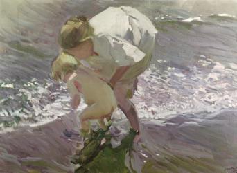 Bathing on the Beach, 1908 (oil on canvas) | Obraz na stenu