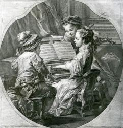 An allegory of Music, La Musique, 1756 (engraving) | Obraz na stenu