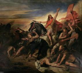 Battle of Tolbiac in AD 496, 1837 (oil on canvas) | Obraz na stenu