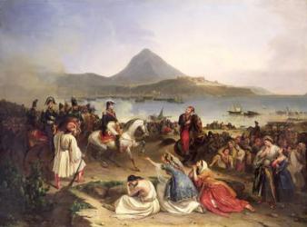 Meeting Between General Nicolas Joseph Maison (1771-1840) and Ibrahim Pasha (1789-1848) at Navarino, September 1828, 1838 (oil on canvas) | Obraz na stenu