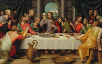 The Last Supper (oil on panel) | Obraz na stenu