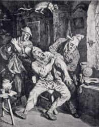 A Barber-Surgeon Operating in his Office (engraving) | Obraz na stenu