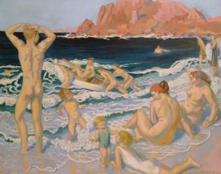 Beach Scene with a Boat | Obraz na stenu