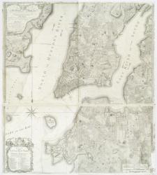 Plan of the city of New York in North America surveyed in the years 1766 & 1767 published in Faden's Atlas, 1776 (engraving) | Obraz na stenu