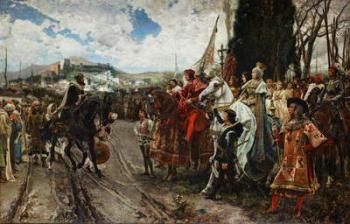 The Surrender of Granada in 1492, 1882 (oil on canvas) | Obraz na stenu