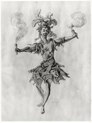 Costume design for the ballet 'Medusa' (engraving) (b/w photo) | Obraz na stenu