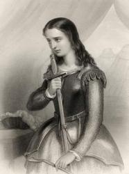 Joan of Arc (1412-31) illustration from 'World Noted Women' by Mary Cowden Clarke, 1858 (engraving) | Obraz na stenu