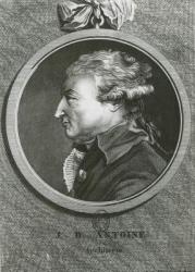 Jean Denis Antoine (1733-1801) architect, engraved by Louis Simon Lemepereur (1728-1807) (engraving) (b/w photo) | Obraz na stenu