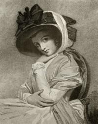 Emma, Lady Hamilton, engraved by John Jones, from 'The Print-Collector's Handbook' by Alfred Whitman, published by George Bell & Sons, 1901 (litho) | Obraz na stenu