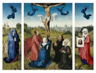 Crucifixion Triptych, c.1445 (oil on oak panel) | Obraz na stenu