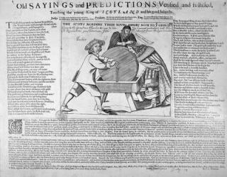 'Old Sayings and Predictions verified and fulfilled, touching the young King of Scotland and his gued Subjects', published in 1651 (engraving) | Obraz na stenu