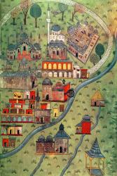 IUK T.5964 View of Eskisehir (gouache on paper) | Obraz na stenu