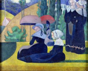 Breton Women in the Shade, 1892 (oil on canvas) | Obraz na stenu