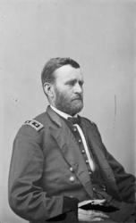 Maj. Gen. Ulysses S. Grant, officer of the Federal Army, 1861-5 (b/w photo) | Obraz na stenu