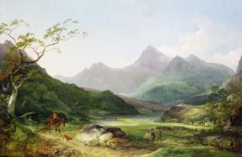 A View of Snowdon from Capel Curig, 1787 (oil on canvas) | Obraz na stenu