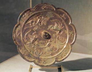 Mirror, decorated with two Fenghuang (bronze) | Obraz na stenu