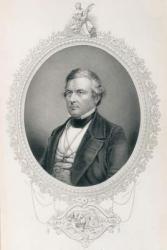 Millard Fillmore, from 'The History of the United States', Vol.II, by Charles Mackay, engraved by W.J. Edwards from a daguerrotype (engraving) | Obraz na stenu