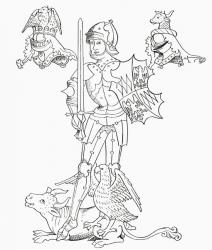 Richard Neville, from 'A Short History of the English People' by J. R. Green, published in 1893 (litho) | Obraz na stenu