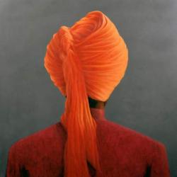 Orange Turban (oil on canvas) | Obraz na stenu