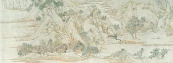 Chinese Landscape, Ming Dynasty (pen & ink wash on paper) | Obraz na stenu