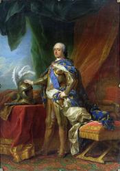 Louis XV (1715-74) King of France & Navarre, 1750 (oil on canvas) | Obraz na stenu
