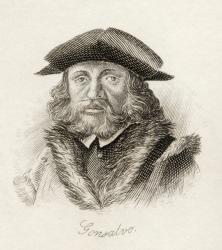 Gonzalo Fernandez de Cordoba, from 'Crabb's Historical Dictionary', published 1825 (litho) | Obraz na stenu