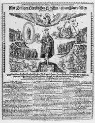 A German broadsheet depicting Gustavus Adolphus as the Champion of the Protestant Cause (engraving) | Obraz na stenu
