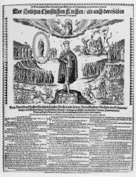 A German broadsheet depicting Gustavus Adolphus as the Champion of the Protestant Cause (engraving) | Obraz na stenu